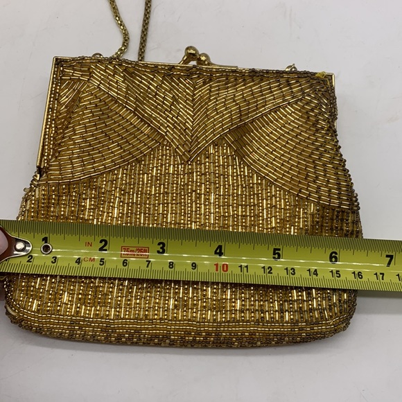 Magid Gold Beaded Special Occasion Small Evening Bag MCB4236 - Picture 8 of 10